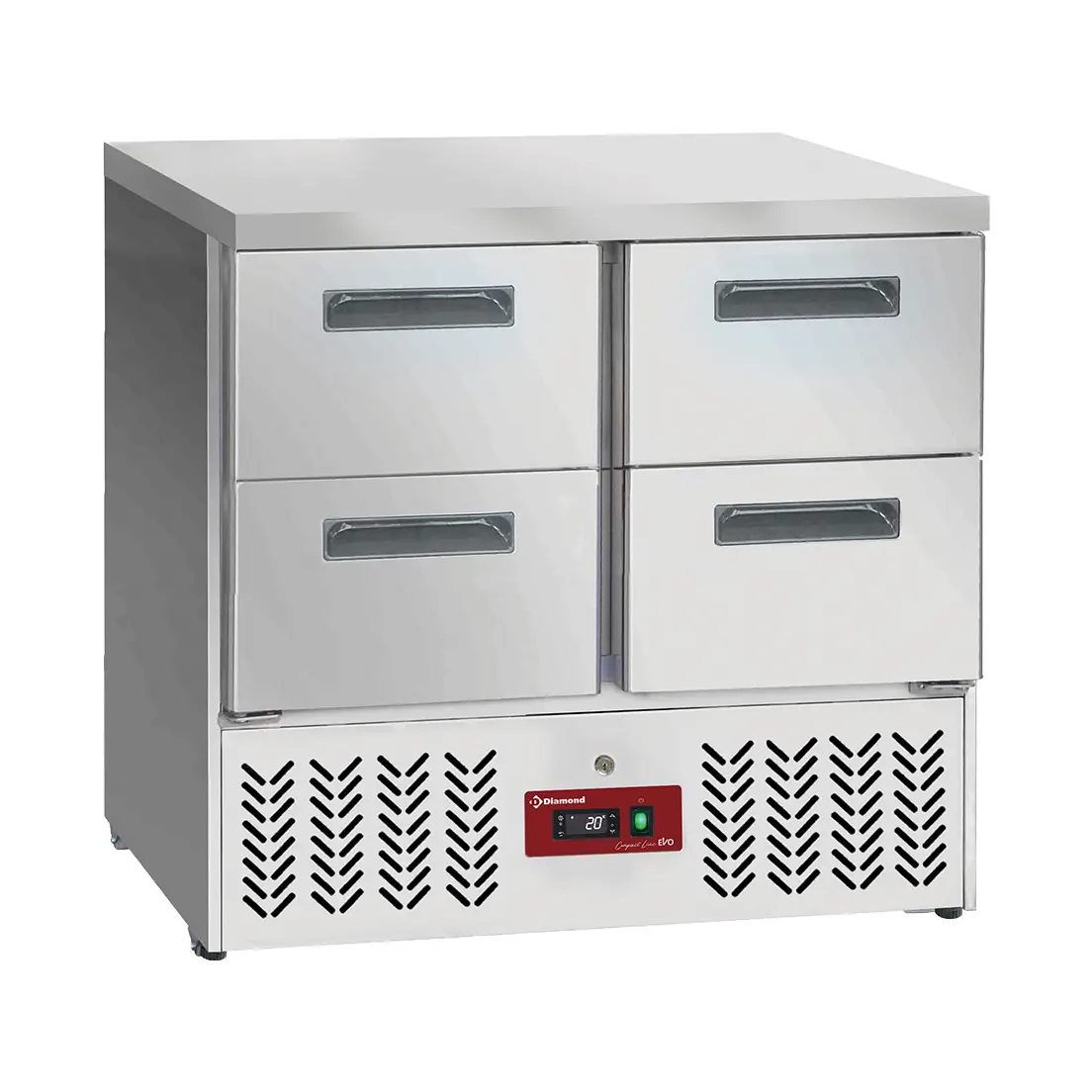 Table frigorifique 4x 1/2 tiroirs GN 1/1