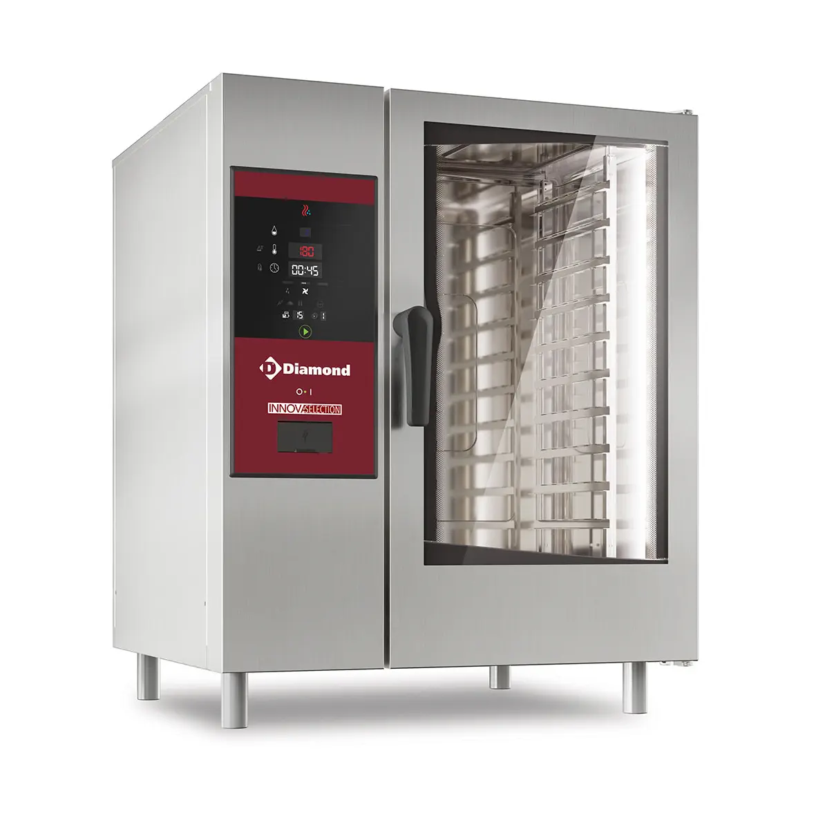 Four gaz vapeur directe et convection, 10x GN 1/1+Cleaning