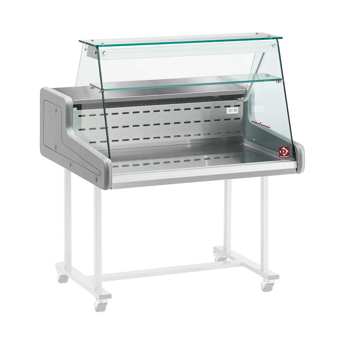 Comptoir-vitrine réfrigéré - vitre droite - 2000 x 930 mm