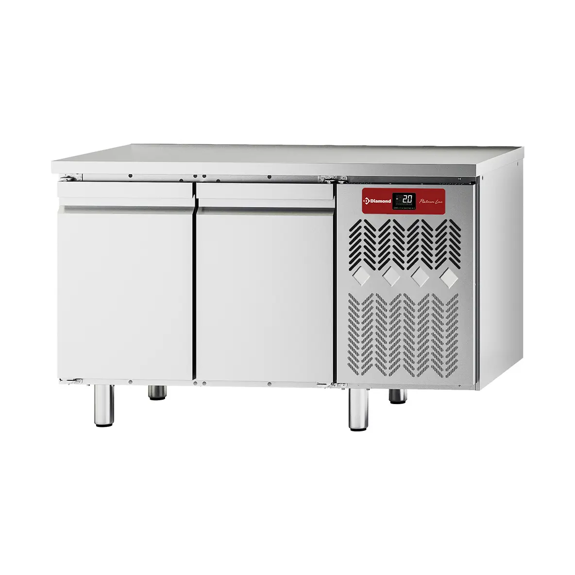 Table frigorifiques ventilée, 2 portes GN 1/1