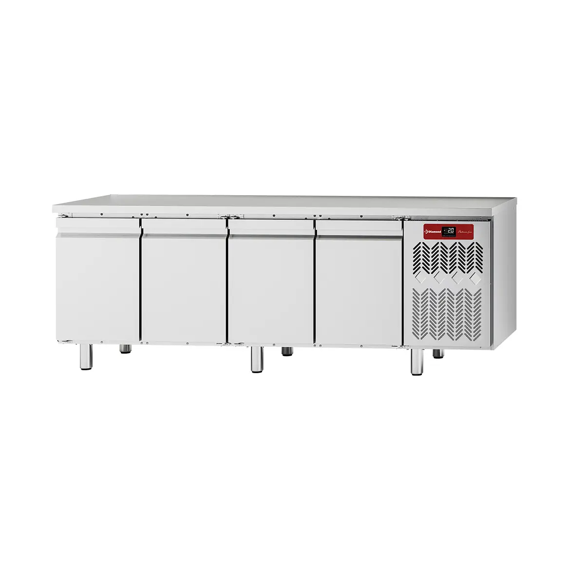 Table frigorifique, ventilée, 4 portes GN 1/1