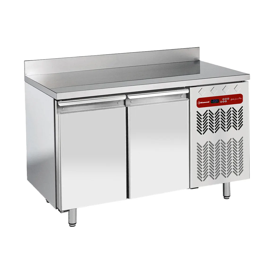 Table de congélation "murale", ventilée, 2 portes GN 1/1, 260 litres