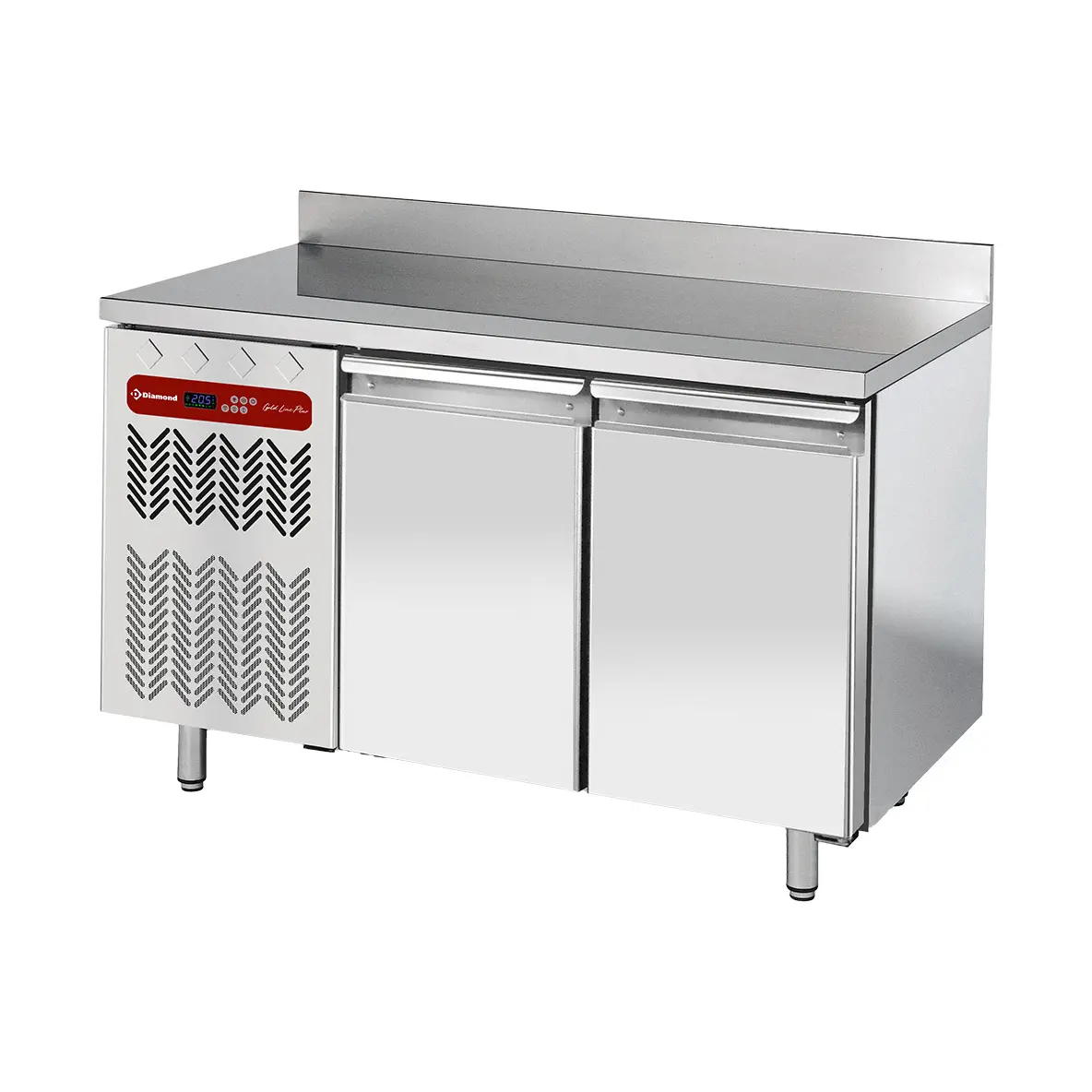 Table frigorifique "murale", ventilée, 2 portes GN 1/1, 260 Lit. groupe à GX