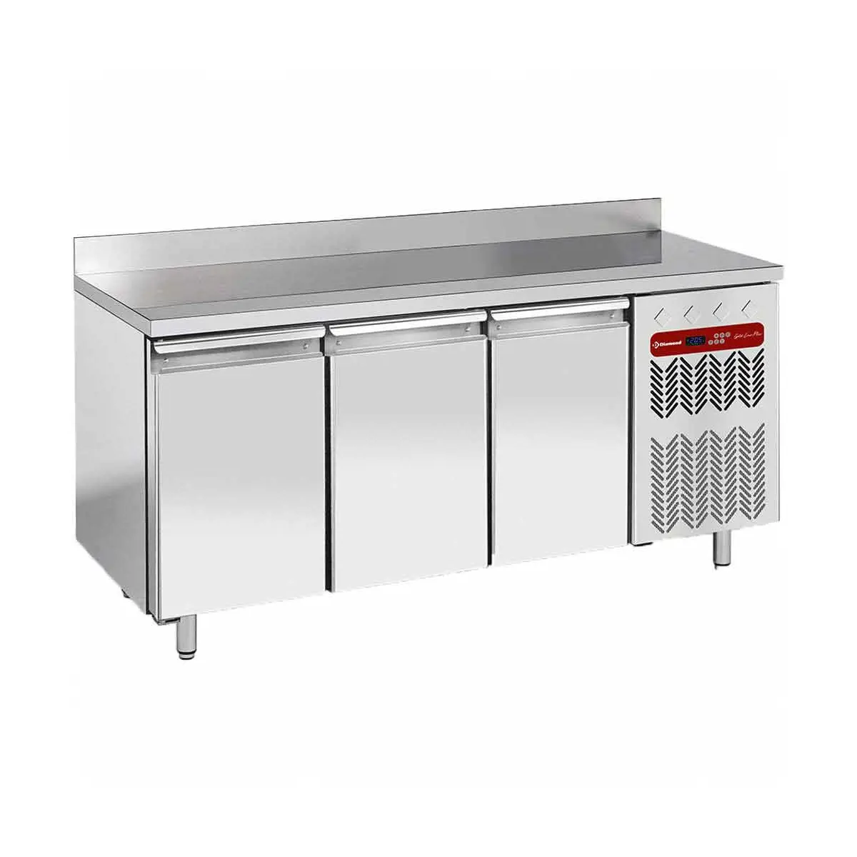 Table frigorifique "murale", ventilée, 3 portes GN 1/1, 405 litres