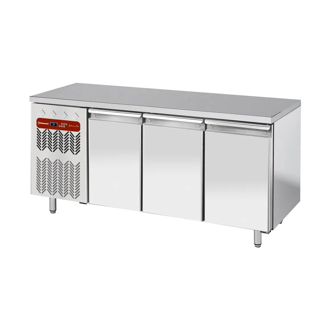 Table frigorifique , ventilée, 3 portes GN 1/1, groupe à gauche
