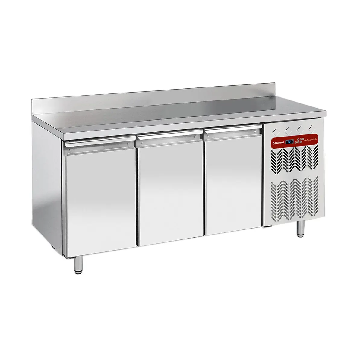 Table frigorifique "murale", ventilée, 3 portes EN 600x400, 550 litres