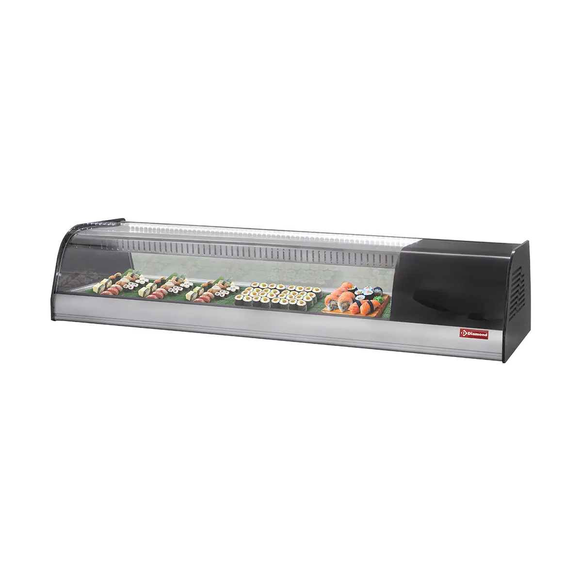 Vitrine réfrigérée pour sushis, double fond perforé (inclus)