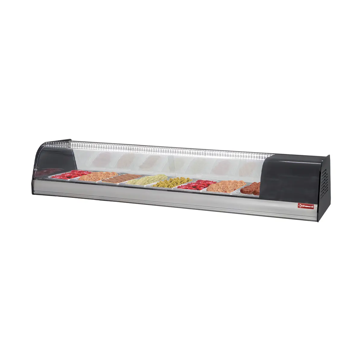 Vitrine à tapas réfrigérée, 8x GN 1/3 - 40 mm (inclus)