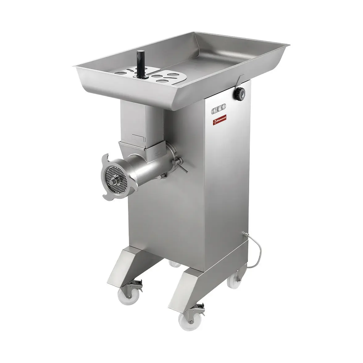 Hachoir en inox N° 42, Ø 4.5 mm, 800/1000 kg/h, sur roues