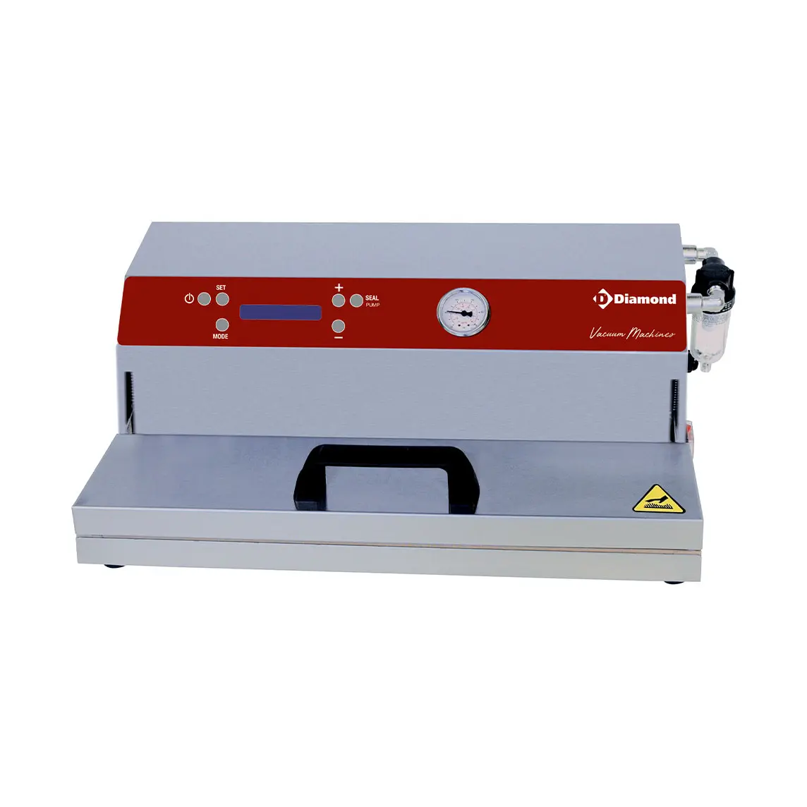 Sous videuse inox, pompe 32 l./min, soudure 430 mm (double soudure)
