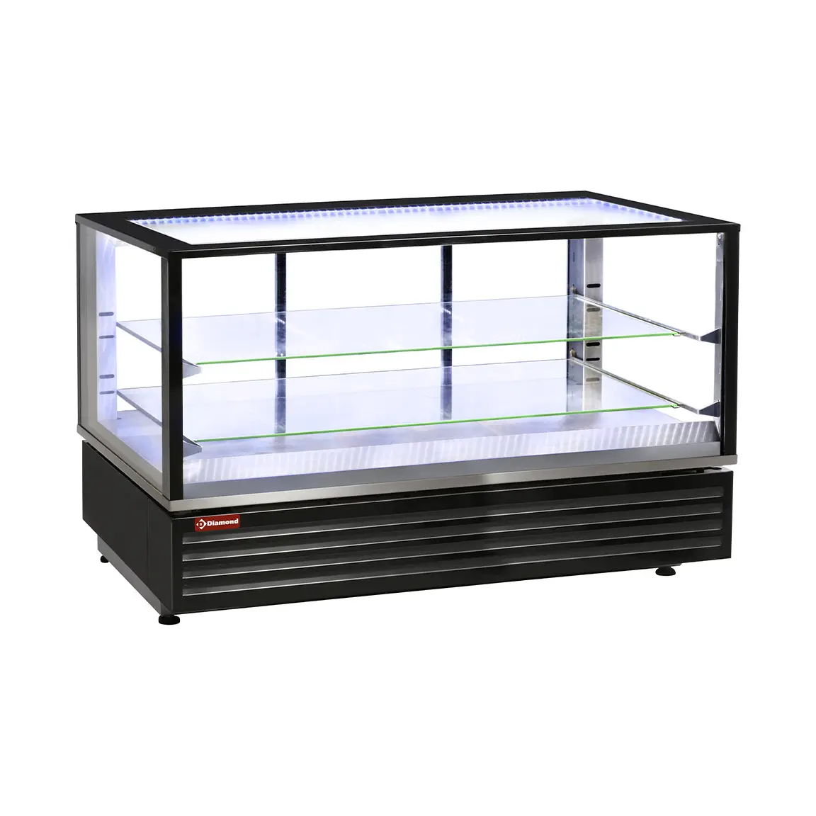 Vitrine chauffante EN ou GN, ventilée, 2 niv., NOIRE