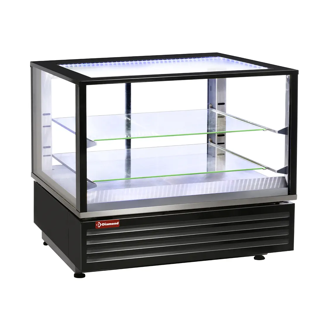 Vitrine chauffante EN ou GN, ventilée, 2 niv., NOIRE