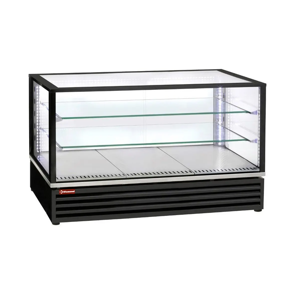 Vitrine réfrigérée EN ou GN, ventilée, 3 niv., NOIRE