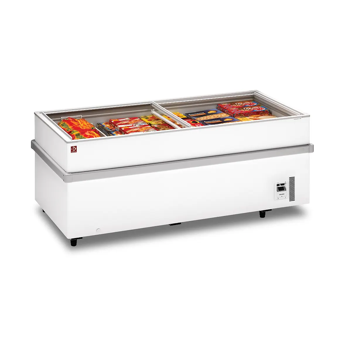 Conservateur panoramique pour surgelés 2 compresseurs, 1 température