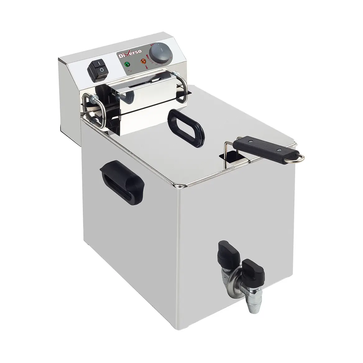 Friteuse de table électrique 10 litres + robinet de vidange