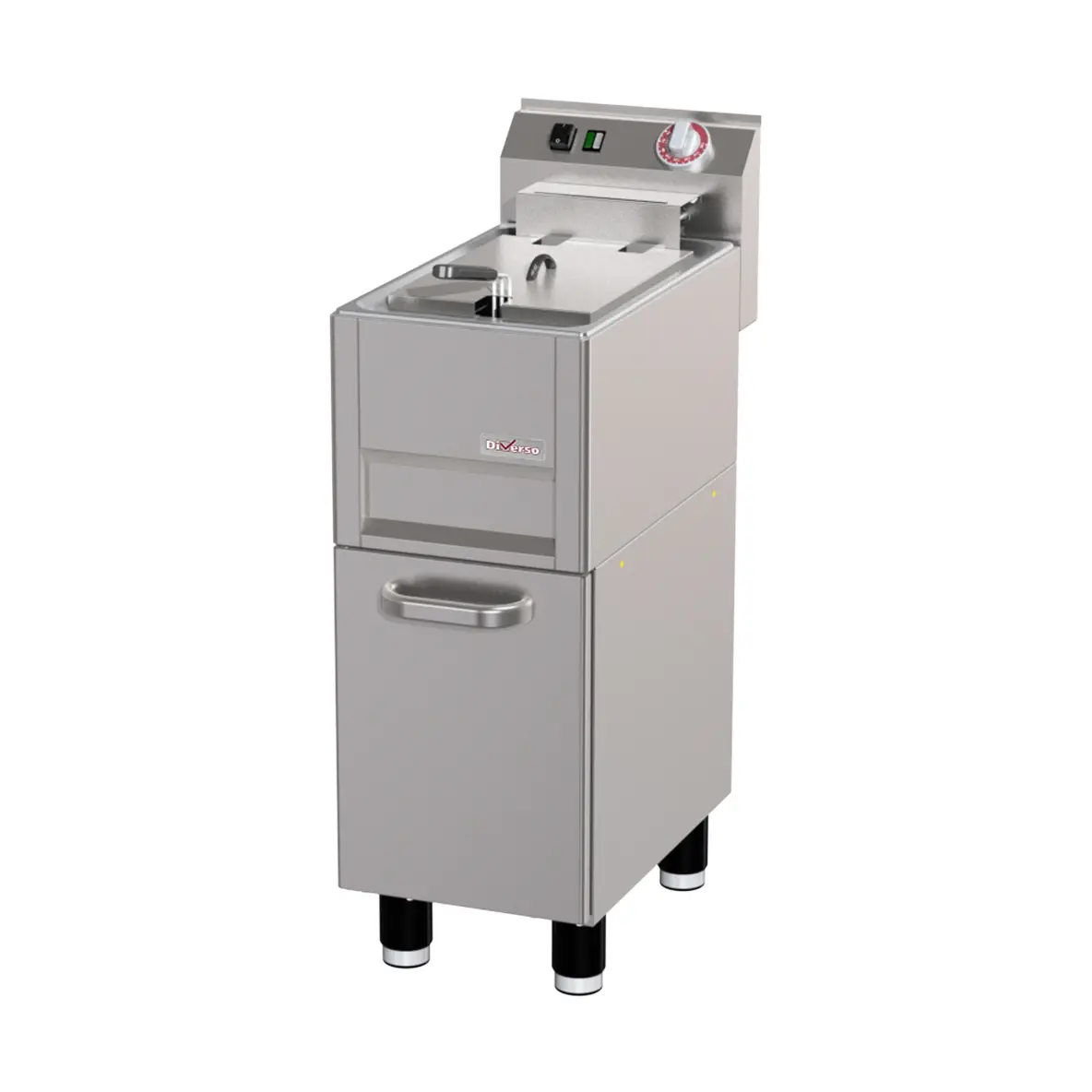 Friteuse électrique 13 litres sur meuble, avec vidange