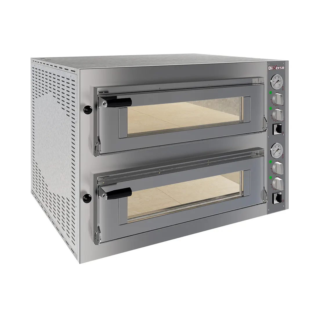 Four électrique 2x 4 pizzas diam.350mm, 2 chambres