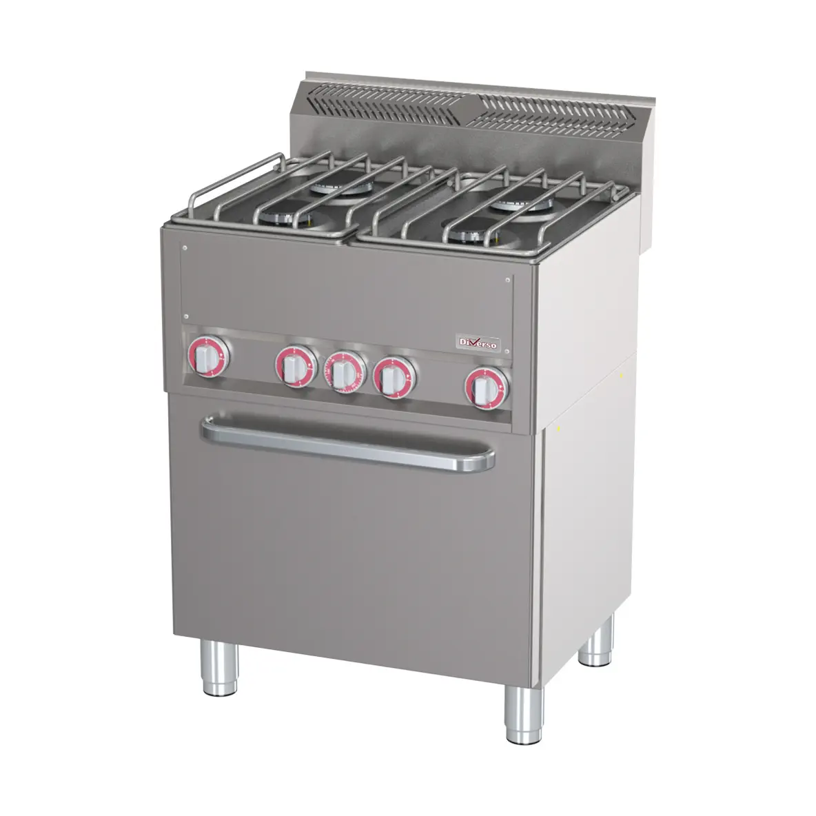 Fourneau 4 feux sur four à convection GN1/1