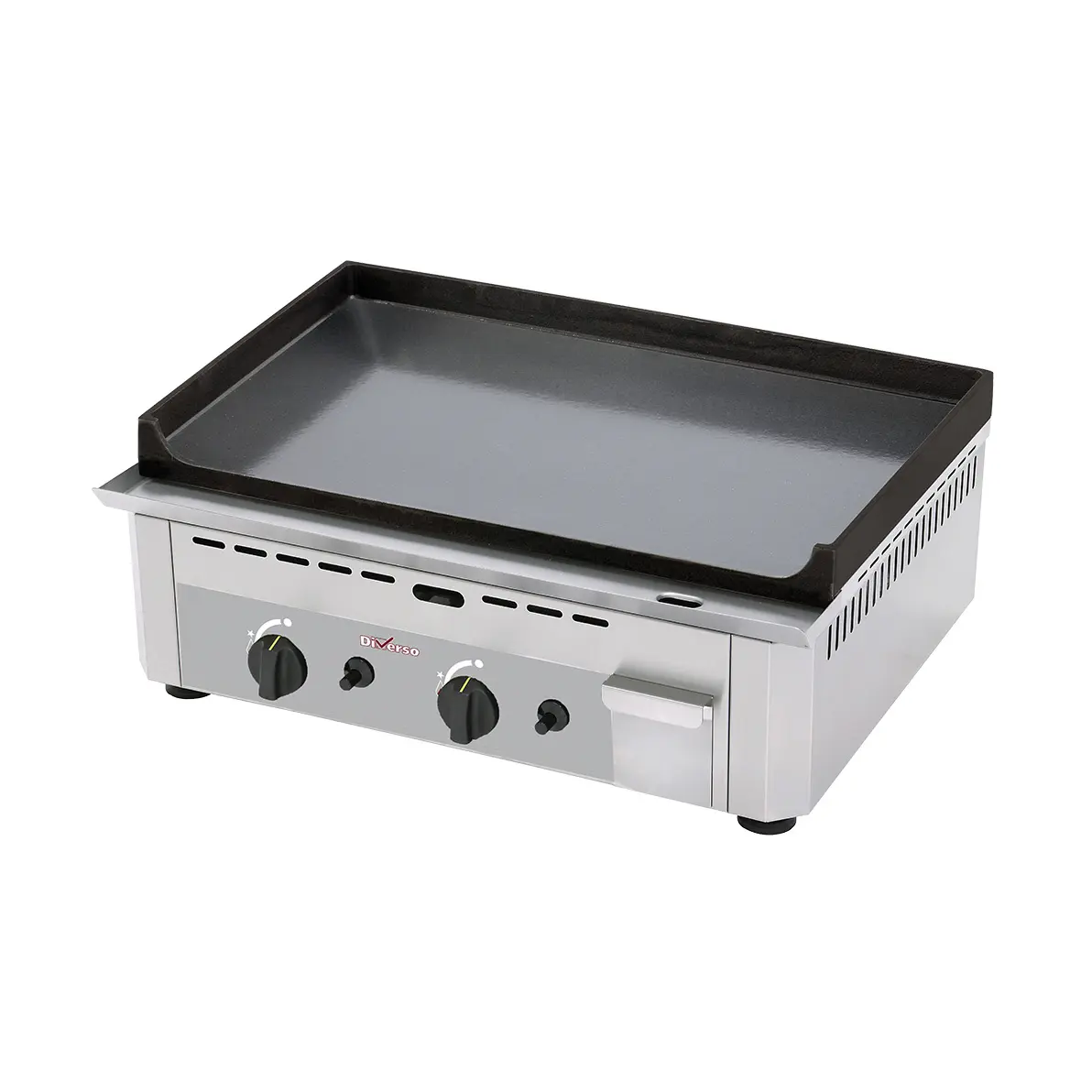 Plaque à snacker gaz, double, fonte émaillée