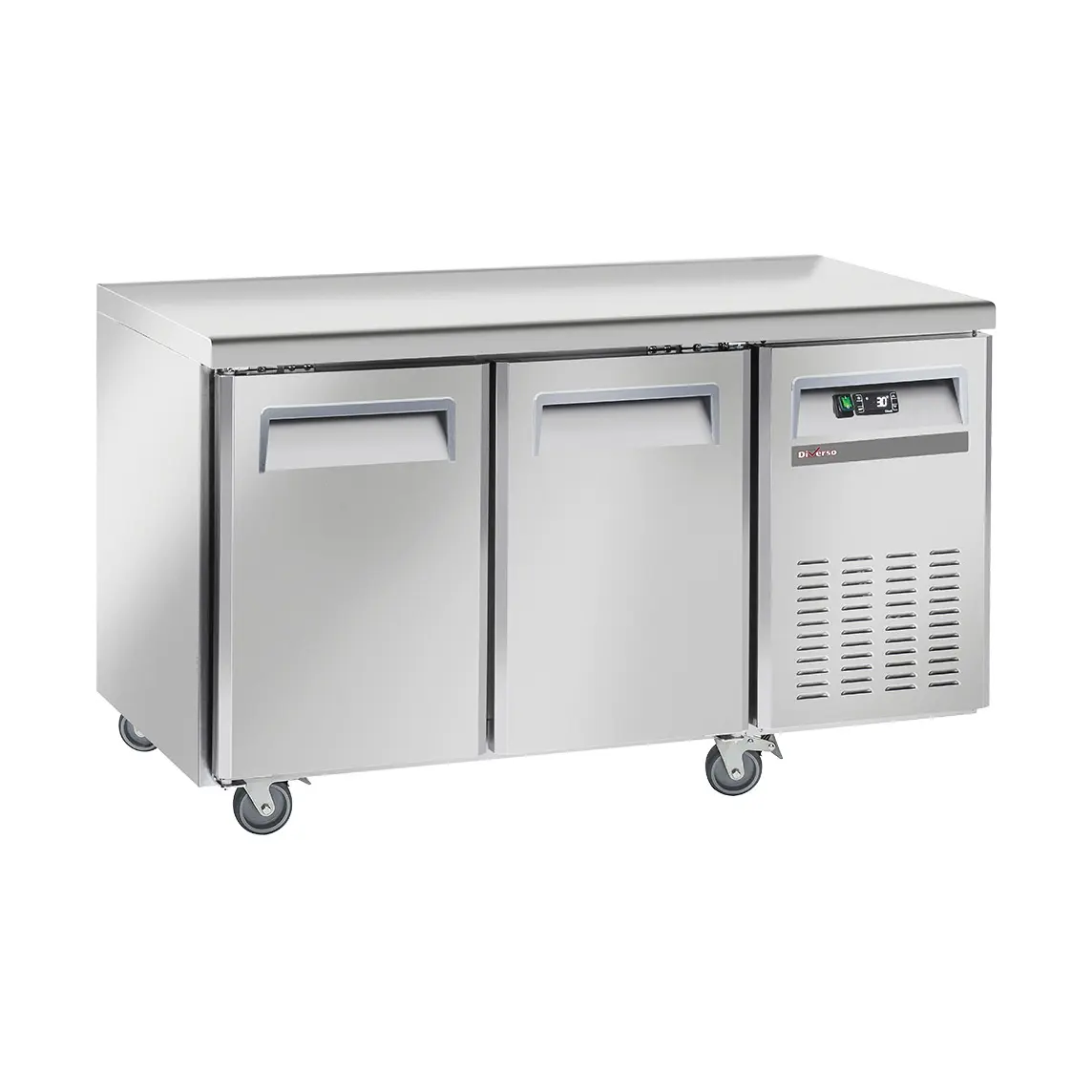 Table de congélation, ventilé, 2 portes GN 1/1, sur roues, 2 avec freins