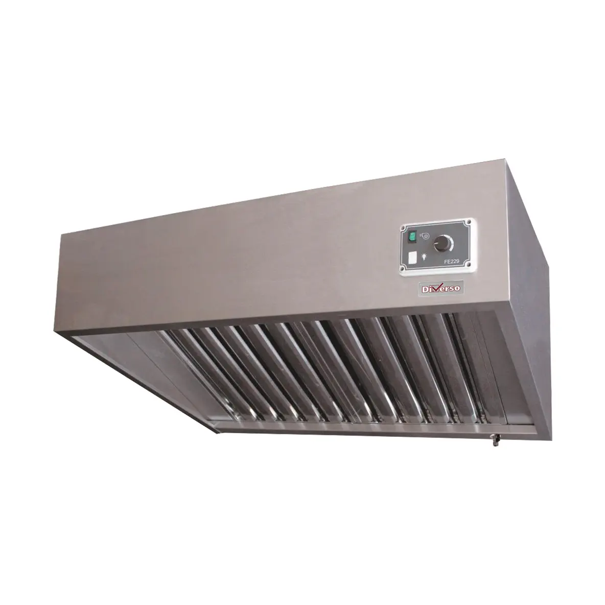 Hotte complète (7/7-1500 M3/h) 120 Pa, variateur, 2 filtres - 1000 x 700 mm