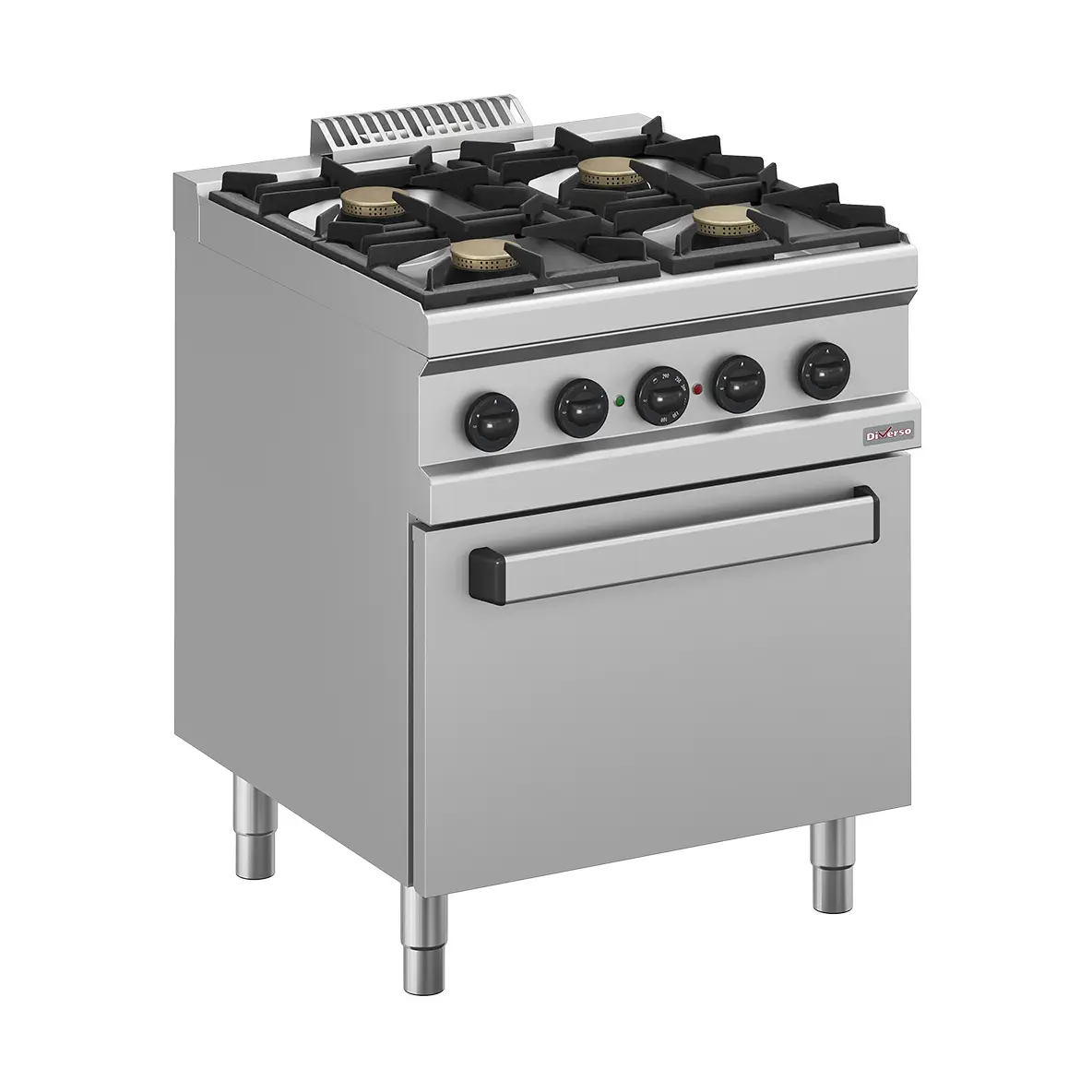 Fourneau gaz 4 feux, four électrique à convection GN 1/1