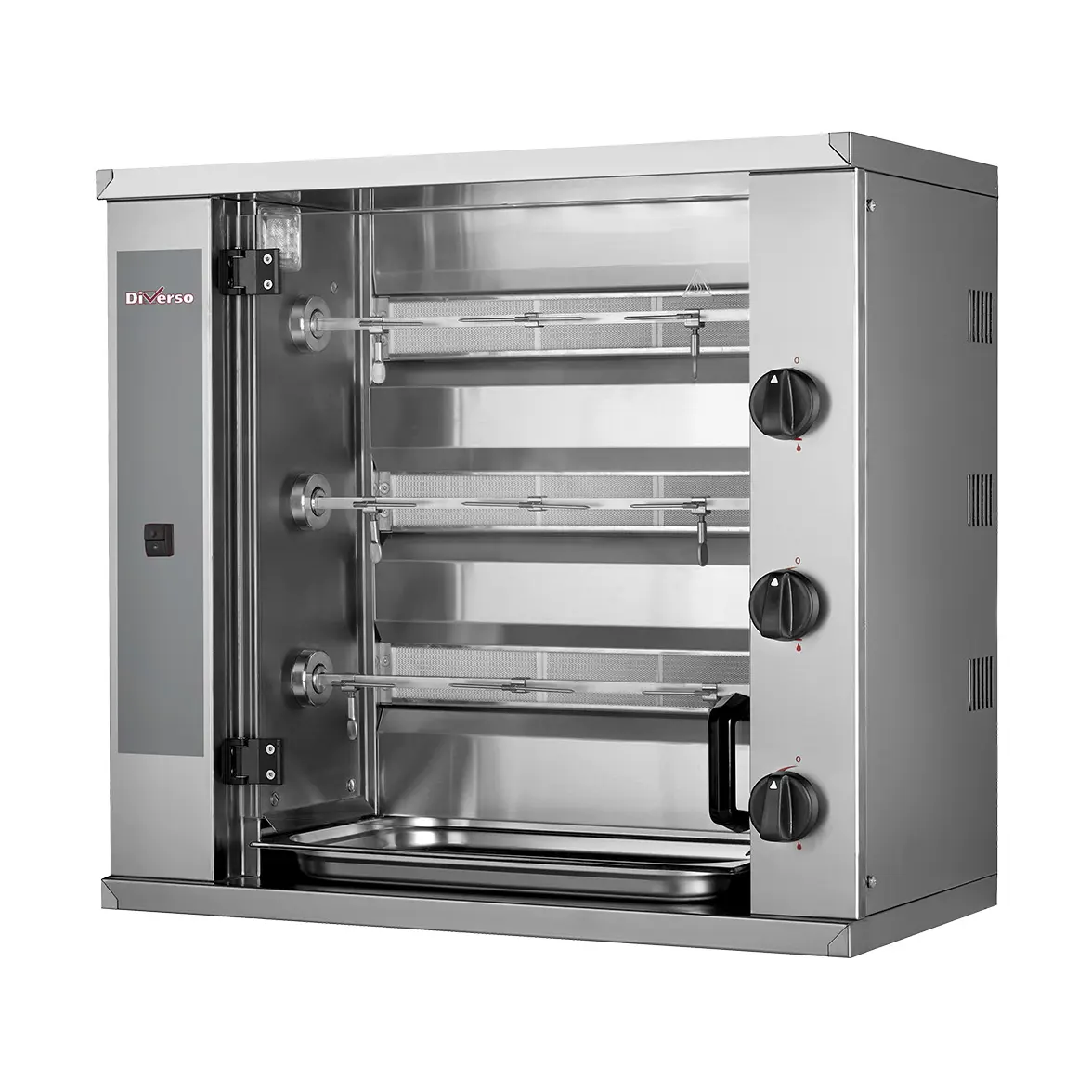 Rôtissoire à poulets gaz, 3 broches (9 poulets) SMALL
