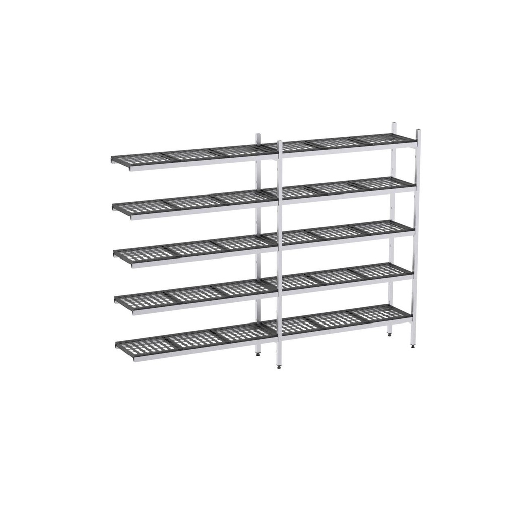 Rayonnage aluminium angle 2936x570 2000 5 niveaux