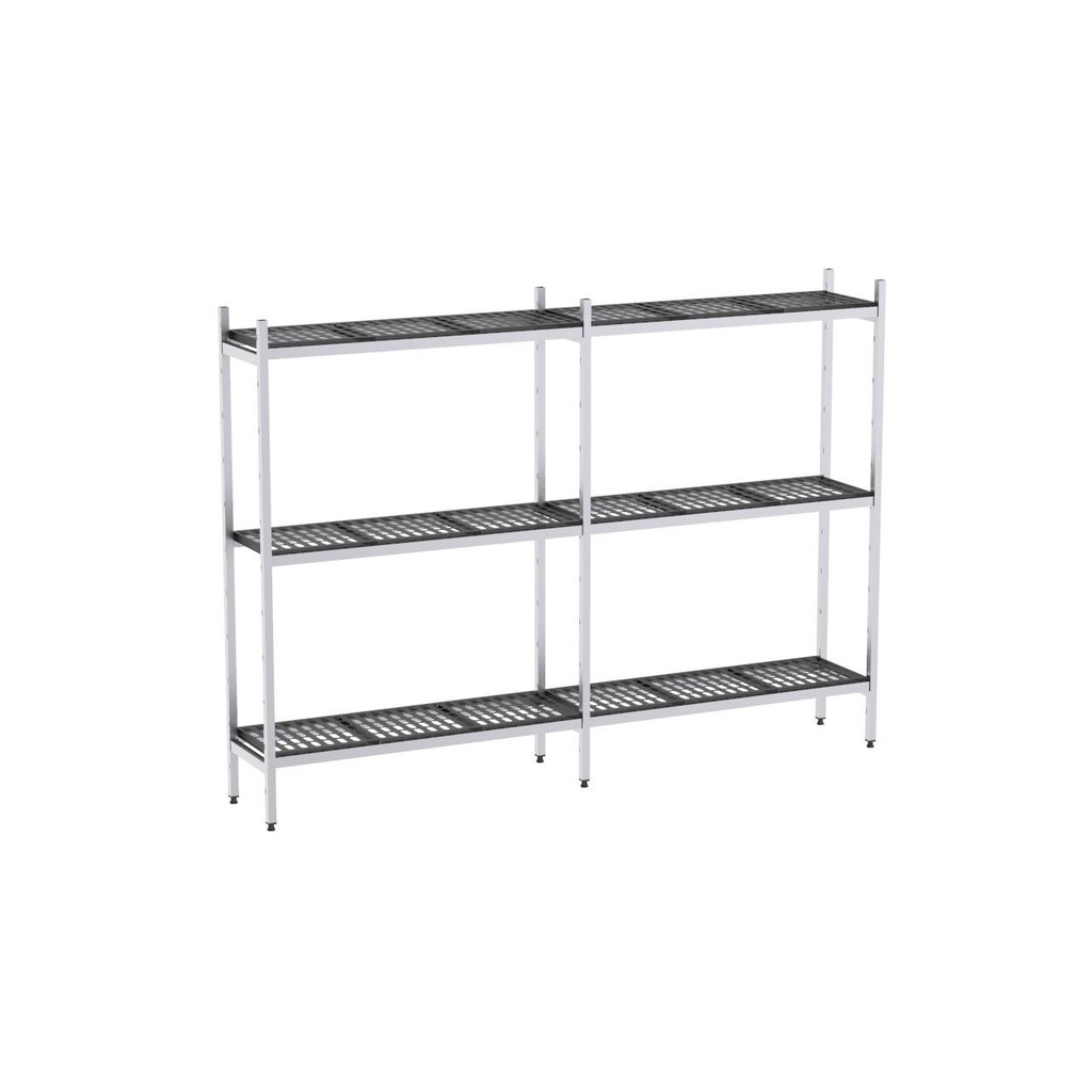 Rayonnage aluminium 3210x570 1700 3 niveaux