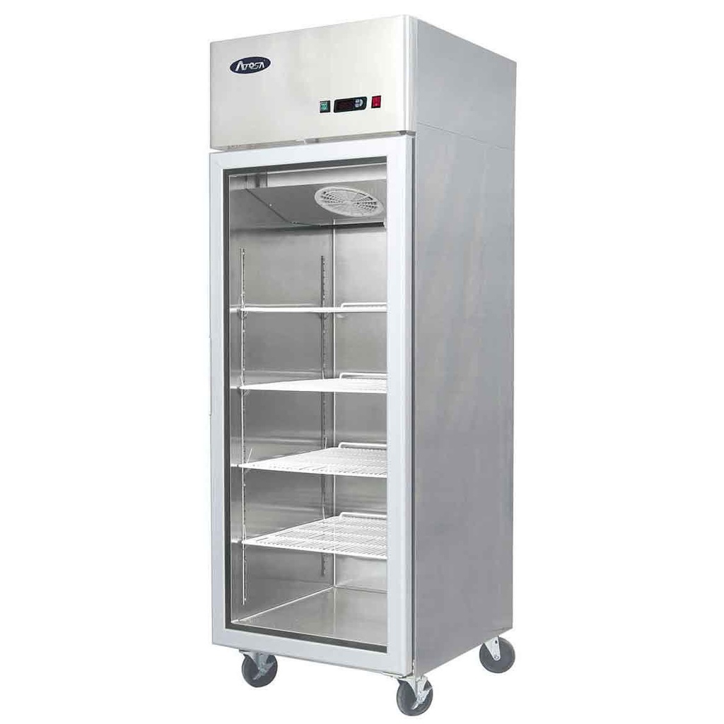 Armoire positive 1 porte vitrée 670L