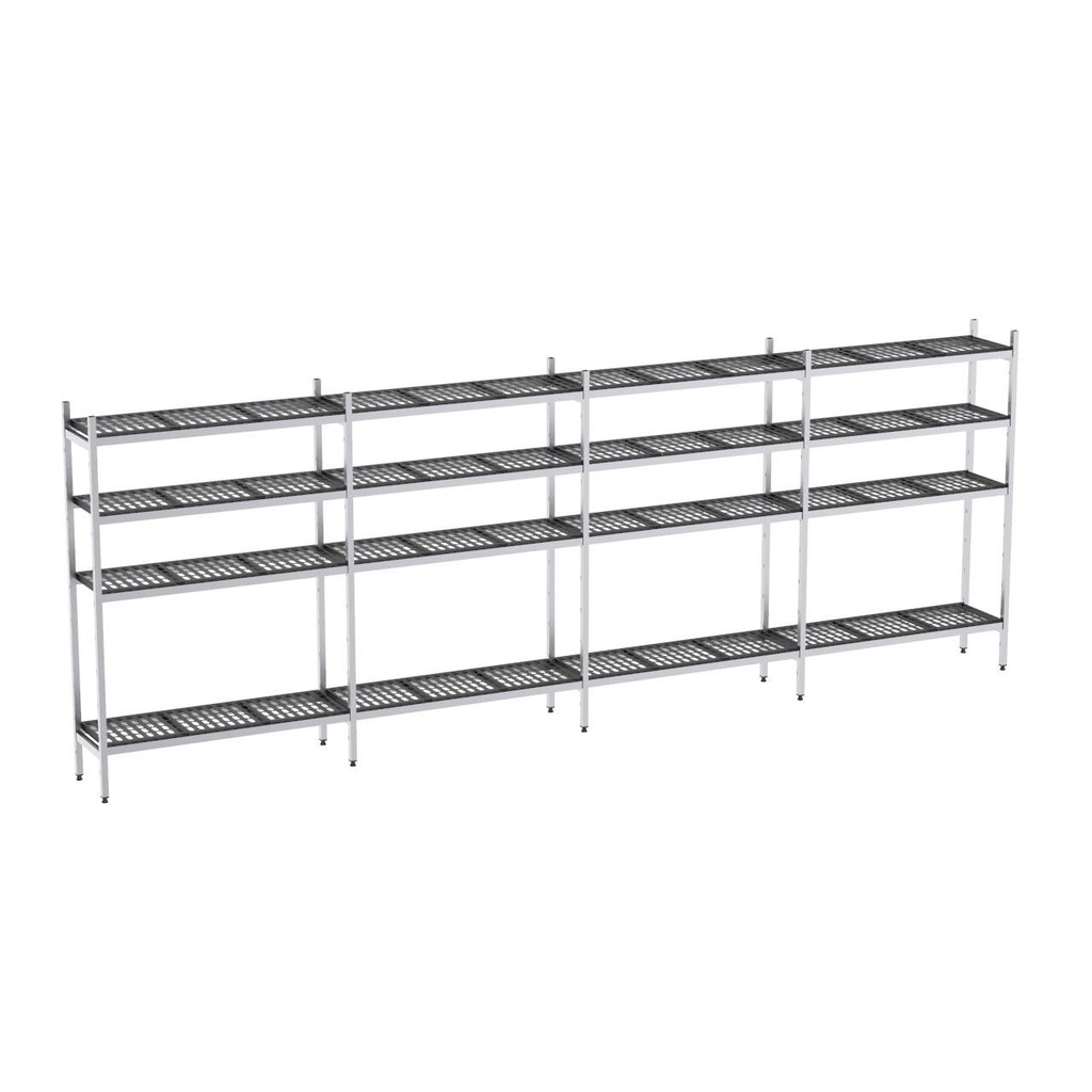 Rayonnage aluminium 5162x370 2000 4 niveaux
