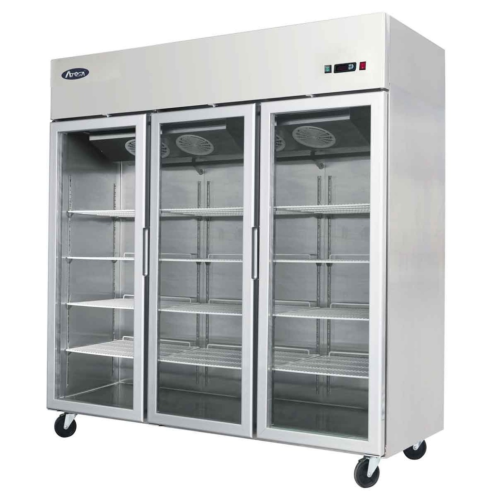 Armoire positive compacte 3 portes vitrées 1390L