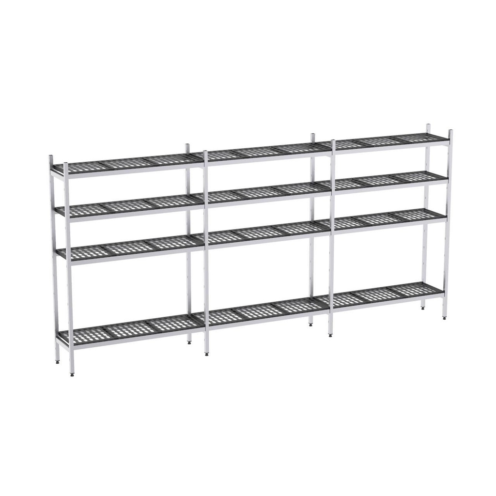 Rayonnage aluminium 4801x570 2000 4 niveaux
