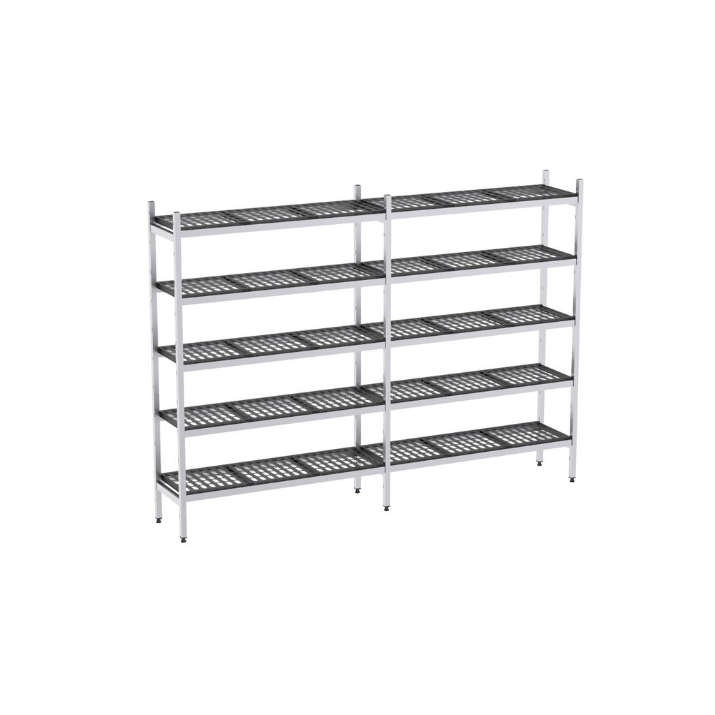 Rayonnage aluminium 2636x570 2000 5 niveaux