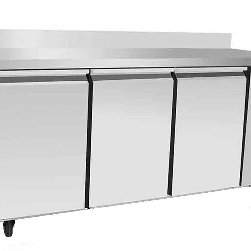 Table réfrigérée positive GN1/1 - 3 portes + dosseret 100mm - 420L