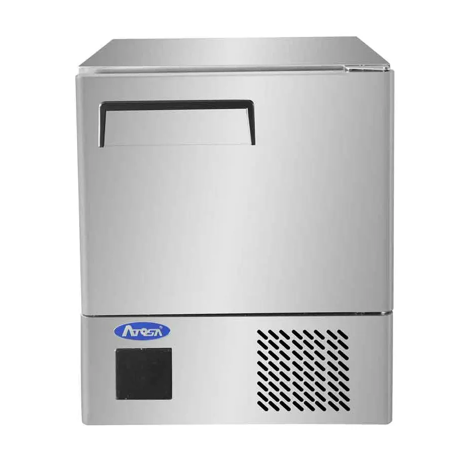 Meuble compact réfrigéré 1 porte - 111L - Positif - Inox