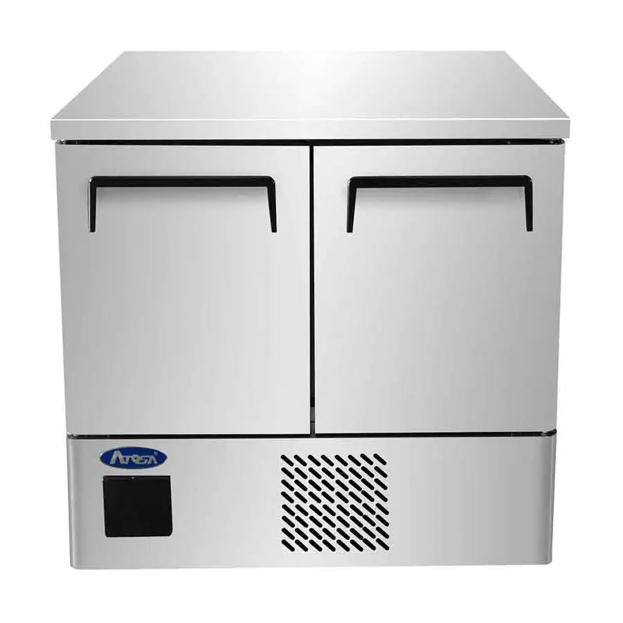 Meuble compact réfrigéré 2 portes GN1/1 - 210L - Positif - Inox