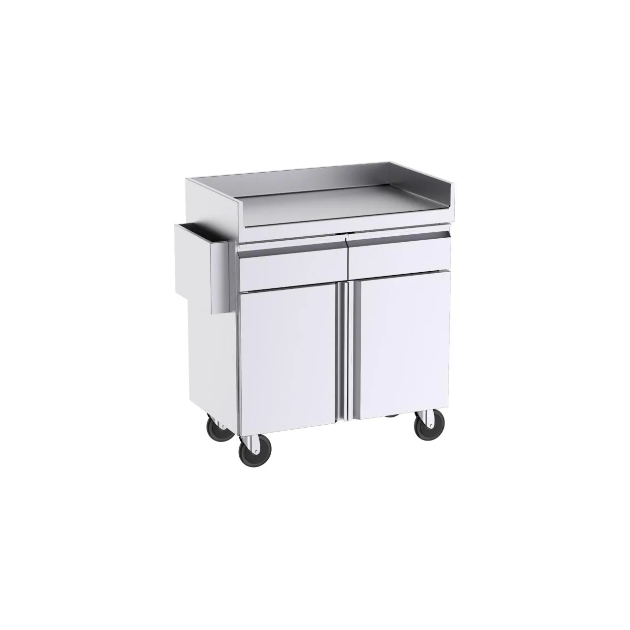 Meuble de soutien pour terrasse avec bavettes latérales 1000x600x1100 avec portes