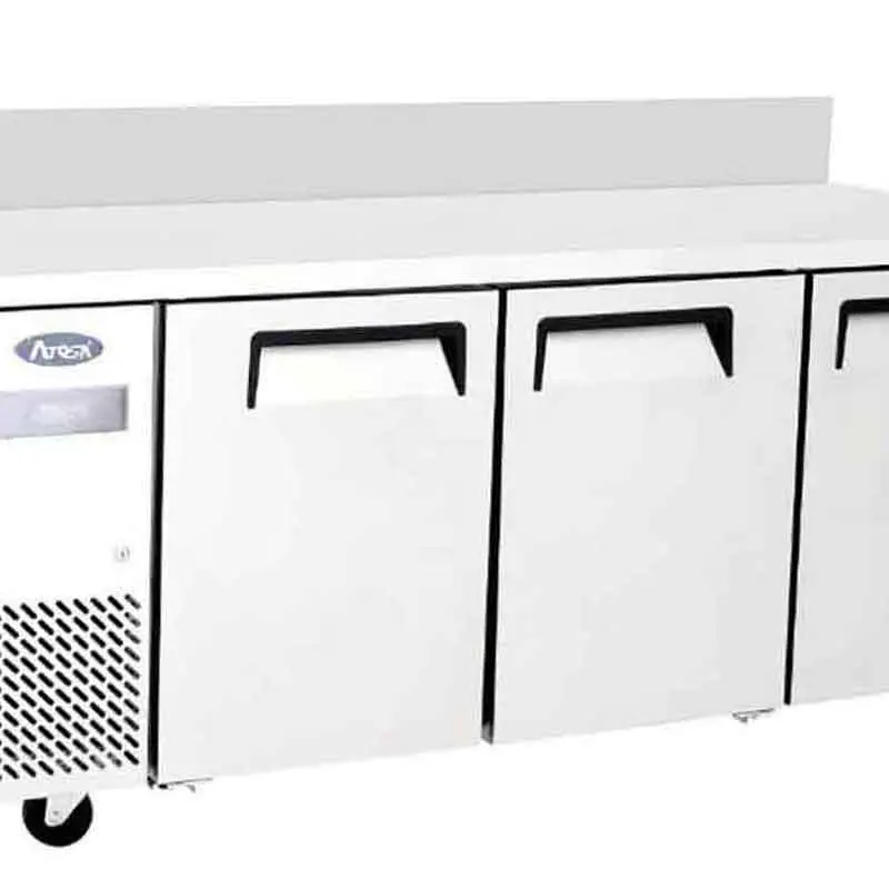 Table réfrigérée compacte négative - 3 portes + dosseret - 470L