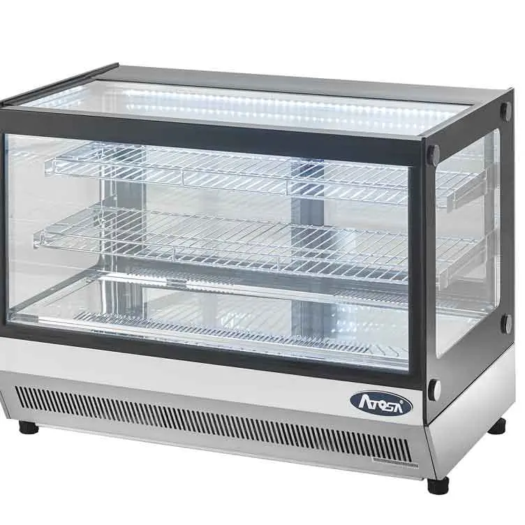 Vitrine à poser - Vitrage droit - 120L - Froid ventilé