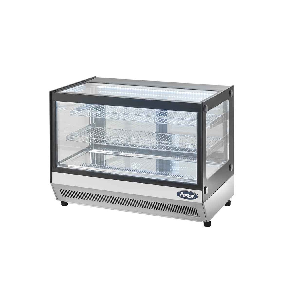 Vitrine à poser - Vitrage droit - 160L - Froid ventilé