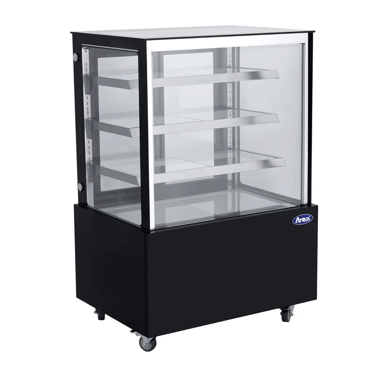 Vitrine réfrigérée comptoir 900mm - Laquée noire - 3 étagères