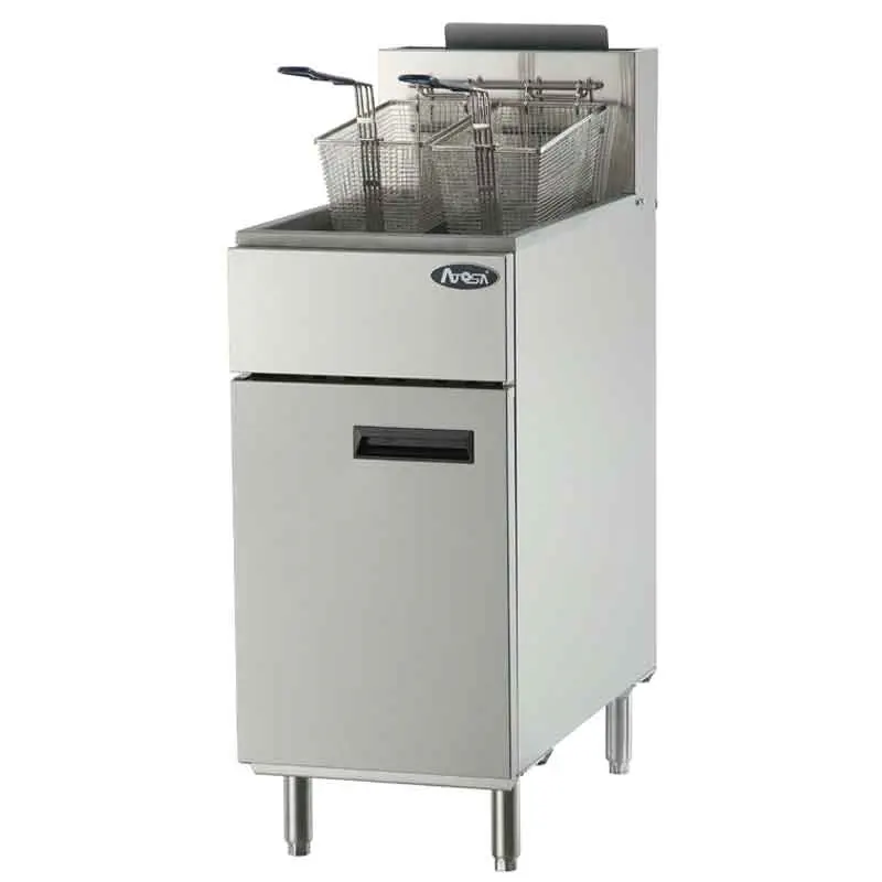 Friteuse gaz naturel - Haut rendement - Cuve 21L