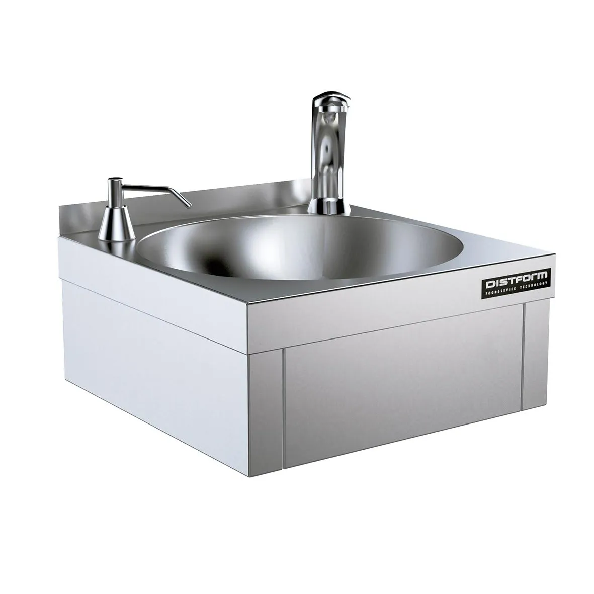 Lave-mains mural 400x400x173 avec robinet électronique et distributeur de savon
