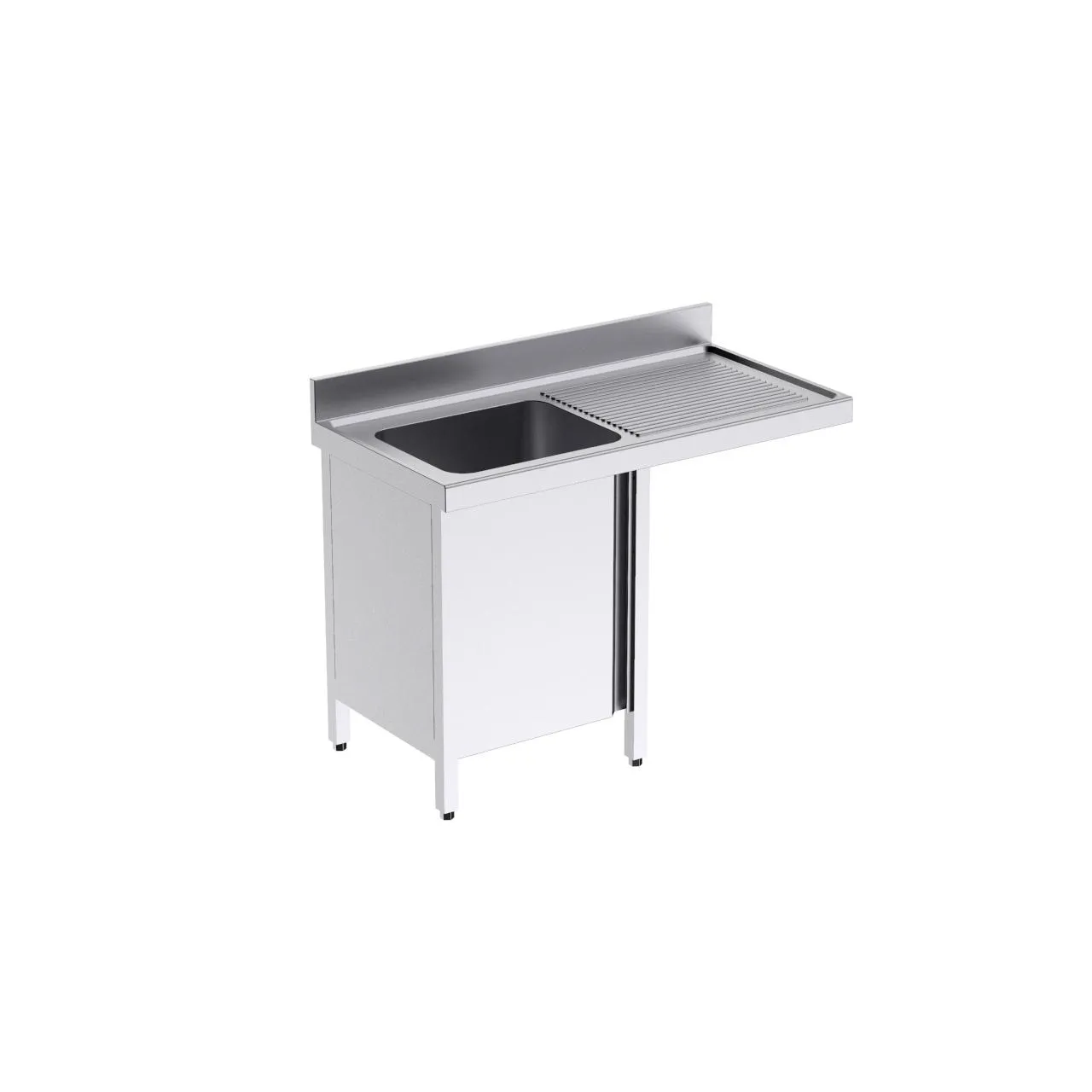 Plonge avec portes 1200x700 D et espace pour lave-vaisselle