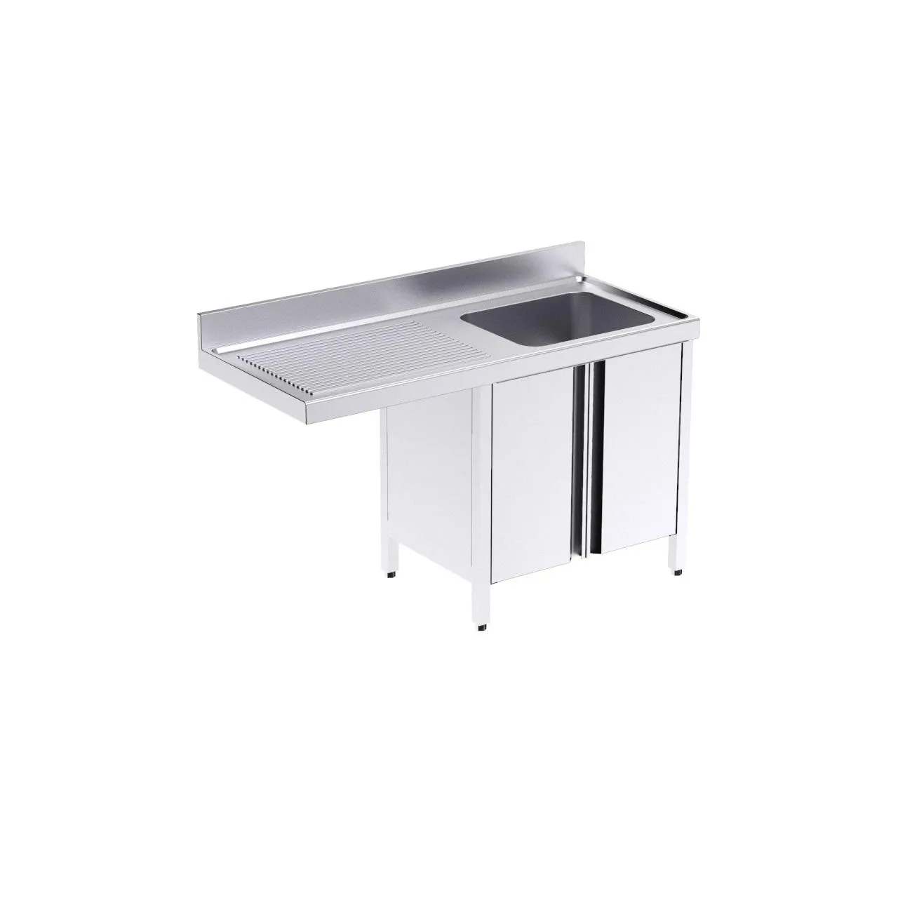 Plonge avec portes 1400x700 G et espace pour lave-vaisselle
