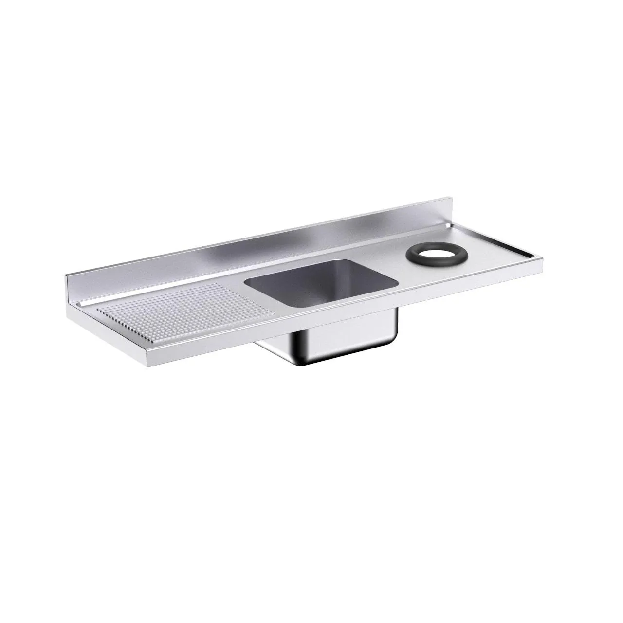 Plonge avec orifice vide-déchets 1800x700 1c/1e G 500x400x250