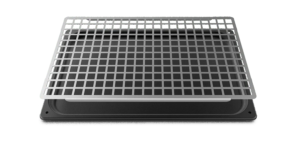 BACON.20 - Grille inox avec bac collecteur de graisse (21mm)