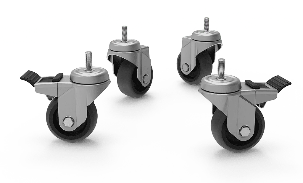 Roues rotatives avec frein LINEMISS/LINEMICRO