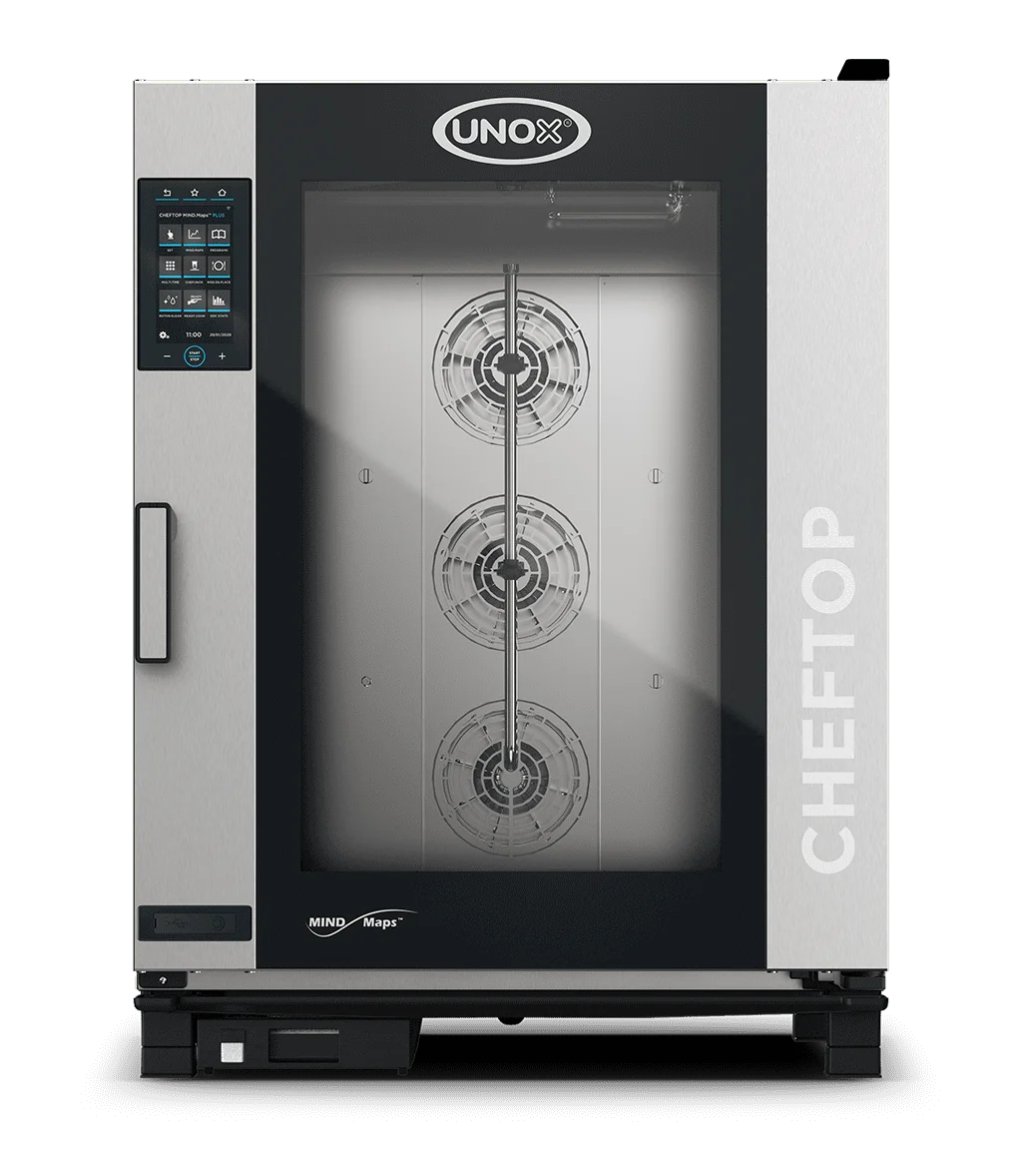 Four mixte CHEFTOP MIND.Maps™ PLUS COUNTERTOP 10 GN 2/1 Électrique Préchauffage 300°C - charnière droite